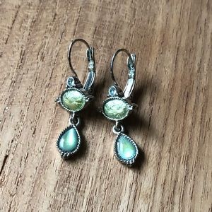 Green Drop Earrings